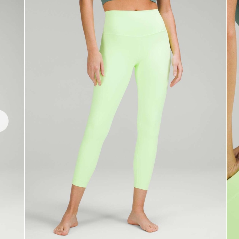 Lululemon- HR Double Lined Aligns- Sz 12- Faded Zap- 25”